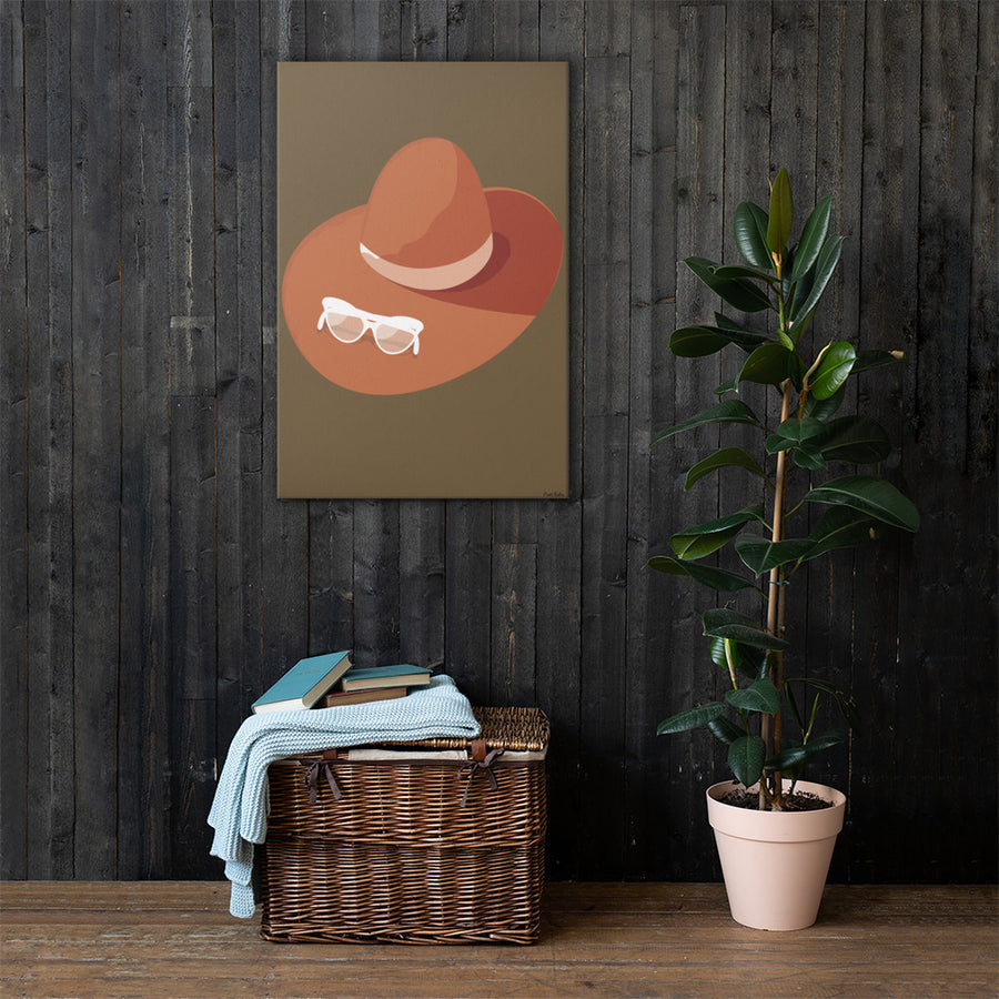 Sunglasses on a Hat Canvas 24