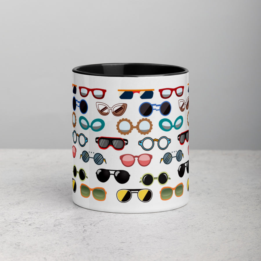 Glasses Mug with Black Color Inside