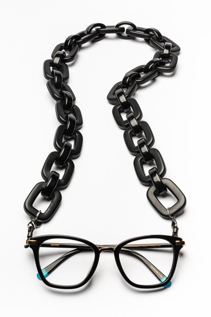 Glasses & Mask Chain Baci in Black