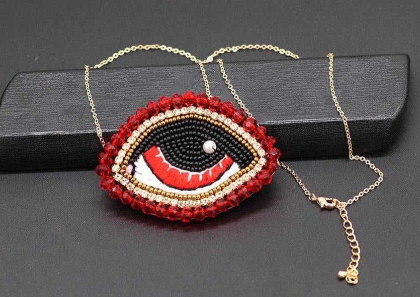 Eye Embellished Necklace