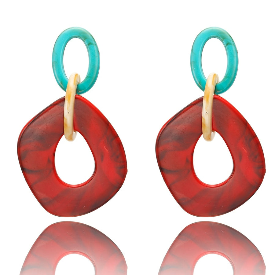 Acrylic Chain Links Drop Earrings