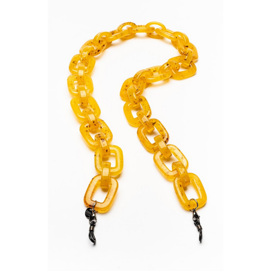Glasses & Mask Chain Baci in Golden Amber