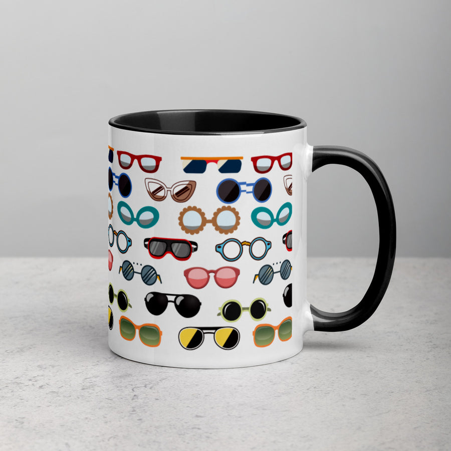 Glasses Mug with Black Color Inside