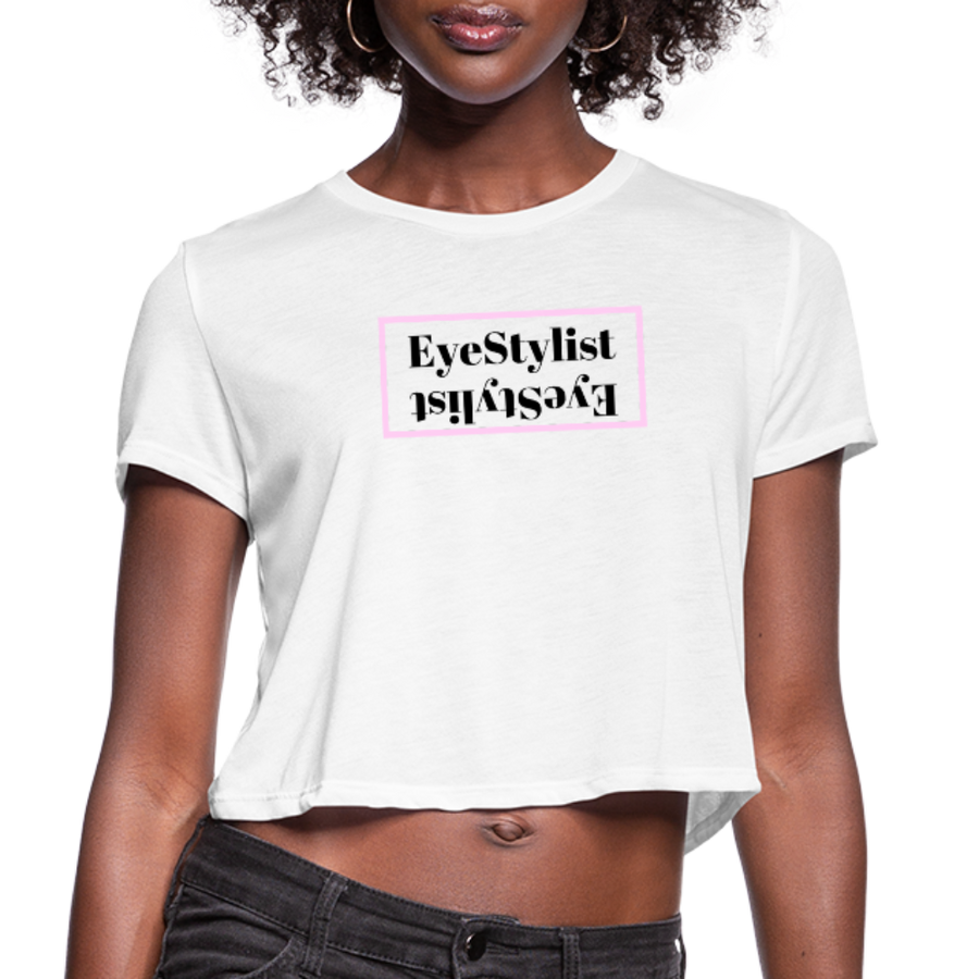 EyeStylist Cropped T-Shirt - white