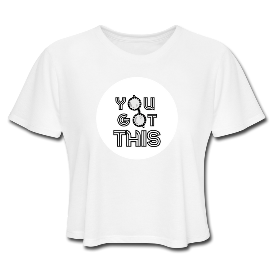 You Got This Crop Top - white